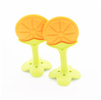 橘子牙膠,水果咬牙膠,硅膠磨牙棒定制！